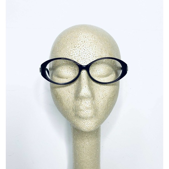 VTG Liz Claiborne Black W Crystals Glasses